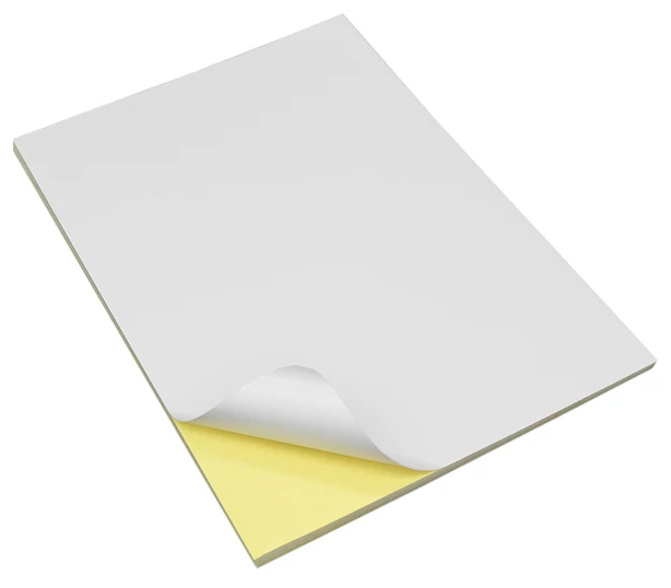 Самоклеющаяся бумага А4 глянцевая для струйной печати, для лазерной печати 80г/м2, 20 л. Mr. Paper