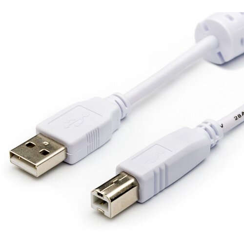 Atcom Кабель USB2.0 соединительный USB A-B Atcom AT0109 (5.0м) белый (oem) кабель atcom usb a usb b at5474 1 5 м черный