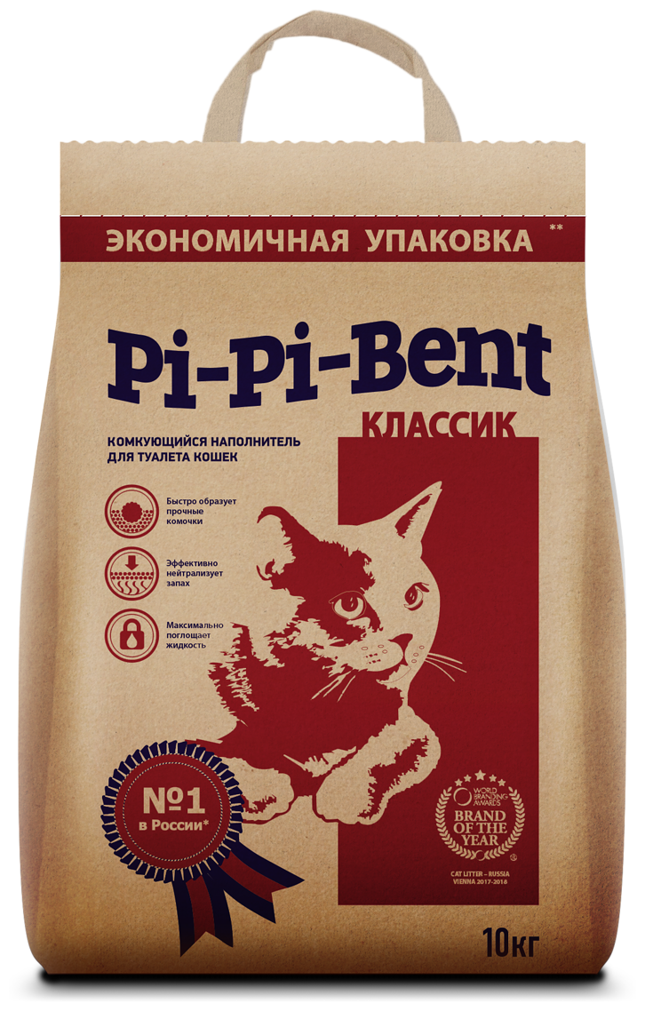 Наполнитель Pi-Pi-Bent "Классик" комкующийся для кошек 10кг 24л - фотография № 6
