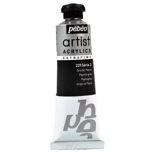 Краска акриловая Pebeo Artist Acrylics extra fine №2 (Серый Пейна), 37 мл