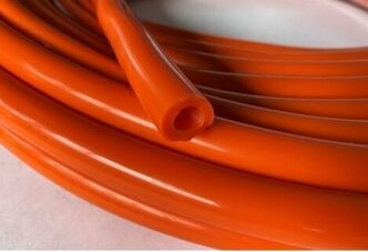 Шланг силиконовый 6 мм (шланг воздушный) вакуумный оранжевый (без армирования) 1 метр