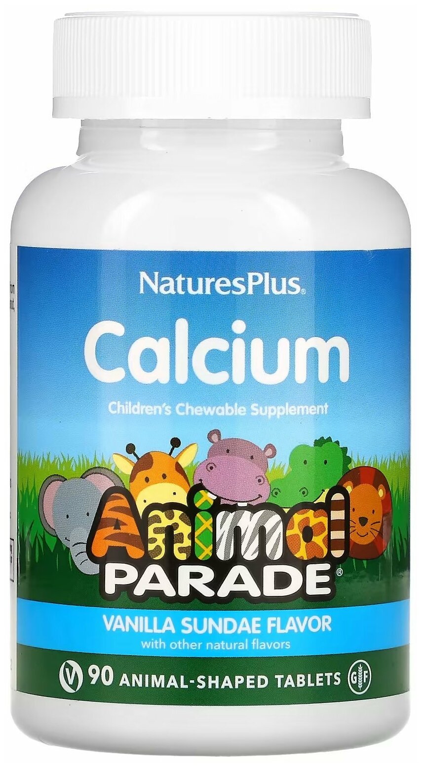 Nature's Plus Animal Parade Calcium Chewable, 90 таб.