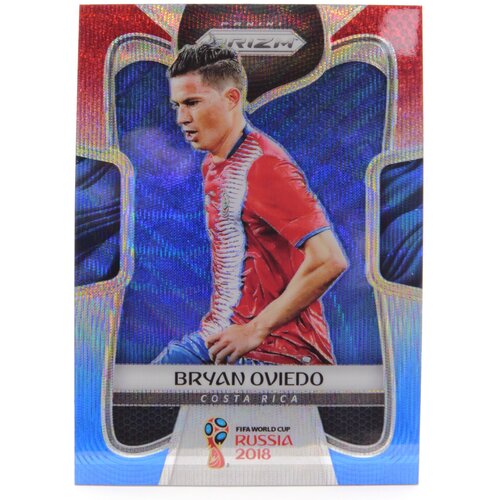 Коллекционная карточка Panini Prizm FIFA World Cup Russia 2018 #50 Bryan Oviedo - Red Blue Wave S0218