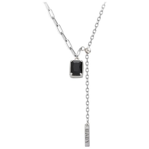 Чокер WASABI jewell, кристалл, длина 40 см, серебряный, черный чокер стекло кристалл длина 40 см серебряный