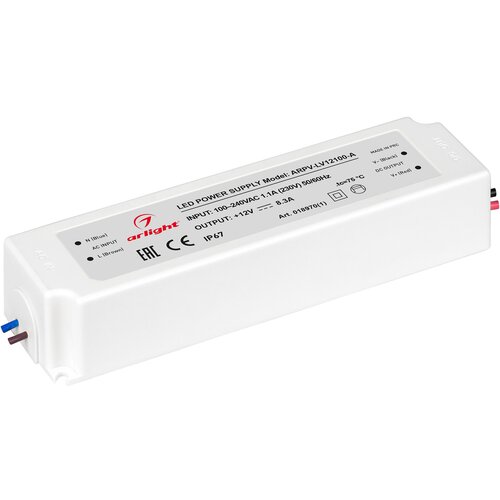 Блок питания (AC-DC) 12V 100W 018970(1) ARPV-LV12100-A герм IP67 пластик блок питания ac dc 12v 100w 018970 1 arpv lv12100 a герм ip67 пластик