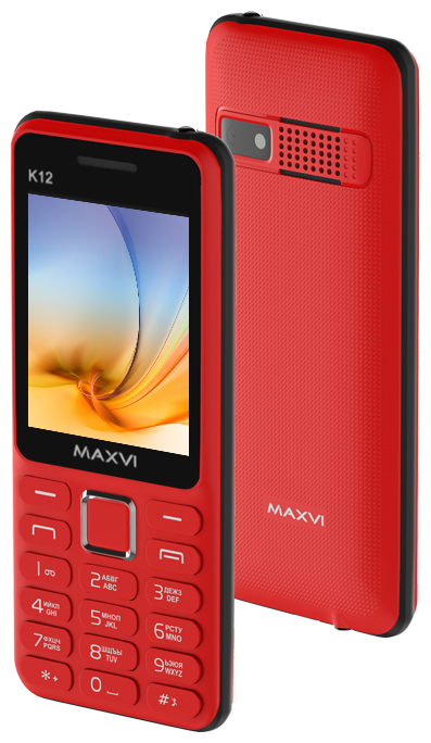 Телефон MAXVI K12, красный / черный