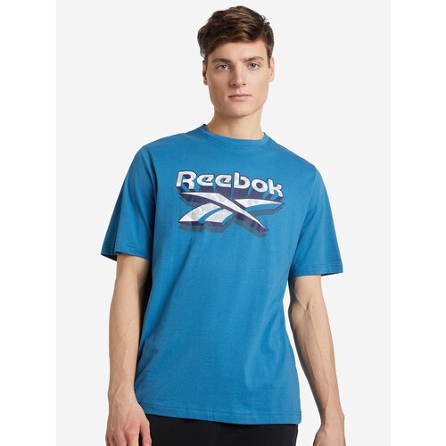 Футболка Reebok, хлопок, размер XS, синий