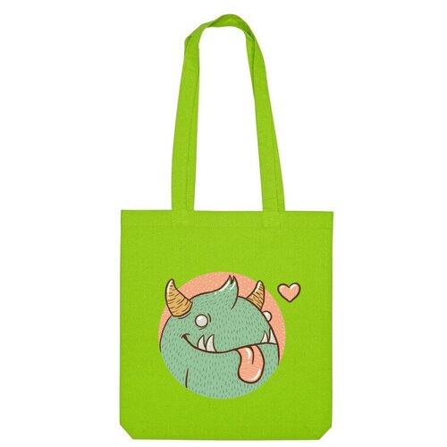 Сумка шоппер Us Basic, зеленый сумка влюблённый розовый монстр серый
