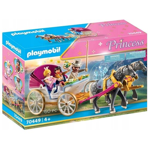 конструктор playmobil 70449 конный экипаж королевской пары Конструктор Playmobil Princess 70449 Конный экипаж королевской пары, 60 дет.