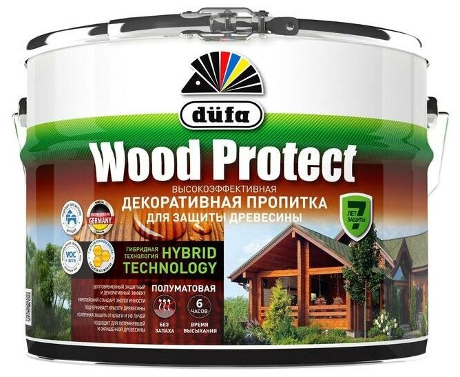 Пропитка düfa для защиты древесины WOOD PROTECT орех полуматовая 25л