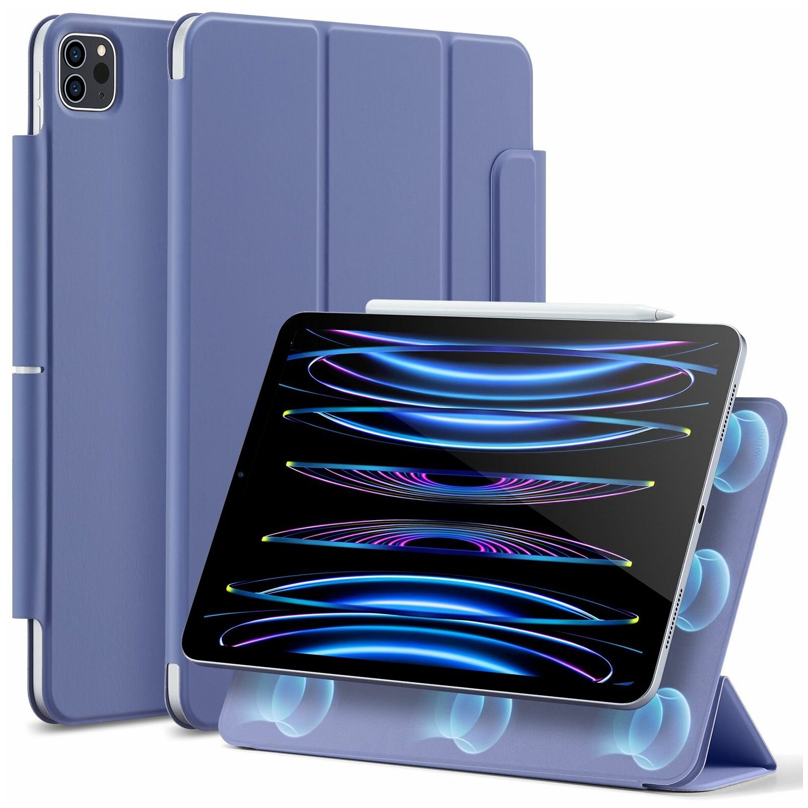 Чехол книжка ESR Rebound Magnetic Case с застежкой для iPad Pro 11 (2020 2021 2022) сиреневый