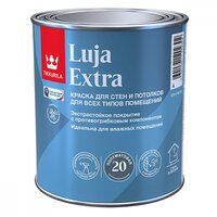 Краска для стен и потолков, Tikkurila Luja Extra, полуматовая, база А, белая, 0,9 л