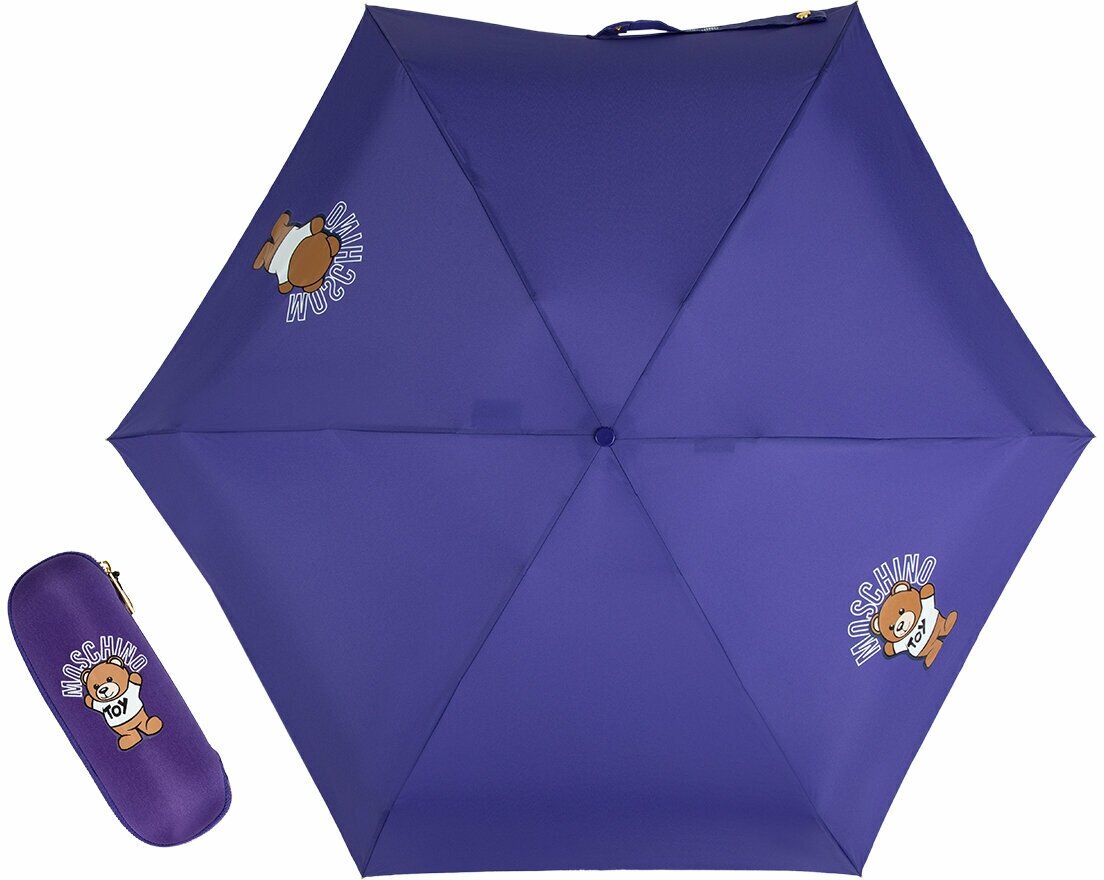 Зонт складной Moschino 8351 -superminiQ Bear back and front Violet