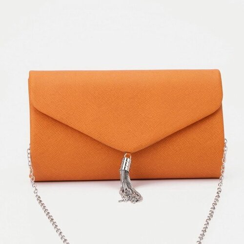 фото Сумка клатч сима-ленд, оранжевый сима-лэнд