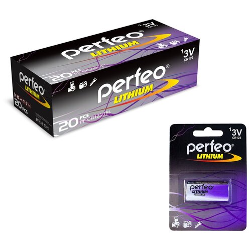 Perfeo Perfeo CR123/1BL Батарейка батарейка energizer cr123 2 шт