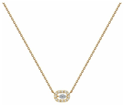 Колье Diamant online, золото, 585 проба, бриллиант, длина 45 см.