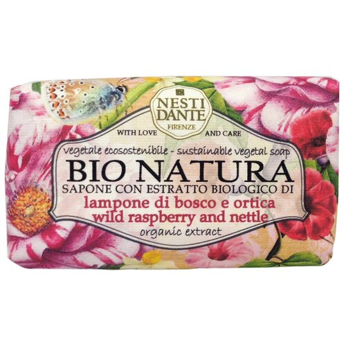 Nesti Dante Мыло кусковое Bio Natura Wild Raspberry and Nettle, 250 г