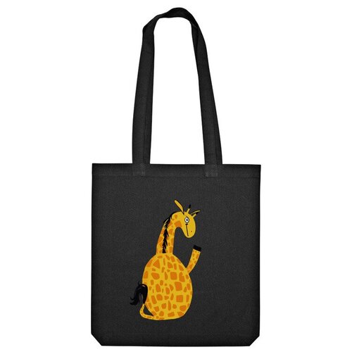 Сумка шоппер Us Basic, черный сумка жираф бежевый