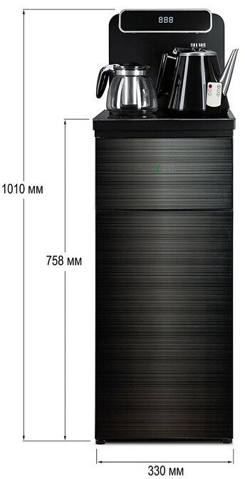 Кулер Ecotronic TB10-LNR black, напольный с чайным столиком - фотография № 3