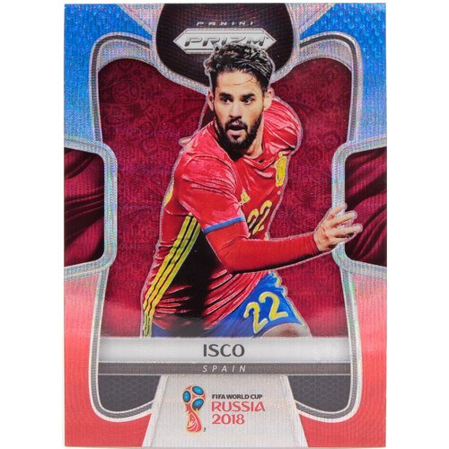 Коллекционная карточка Panini Prizm FIFA World Cup Russia 2018 #202 Isco - Blue Red Wave S0006 коллекционная карточка panini prizm fifa world cup 2014 wcs 40 rafael marquez blue red wave s0336