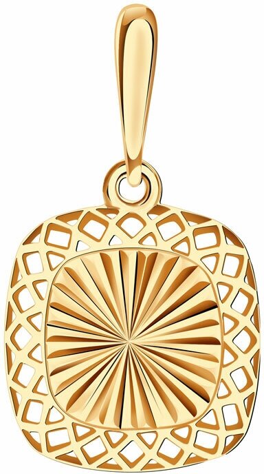 Золотая подвеска с алмазной гранью Красносельский ювелир АПд342-1967 