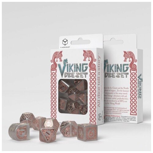 Набор кубиков для настольных ролевых игр (Dungeons and Dragons, DnD, D&D, Pathfinder) - Viking Modern Dice Set: Niflheim