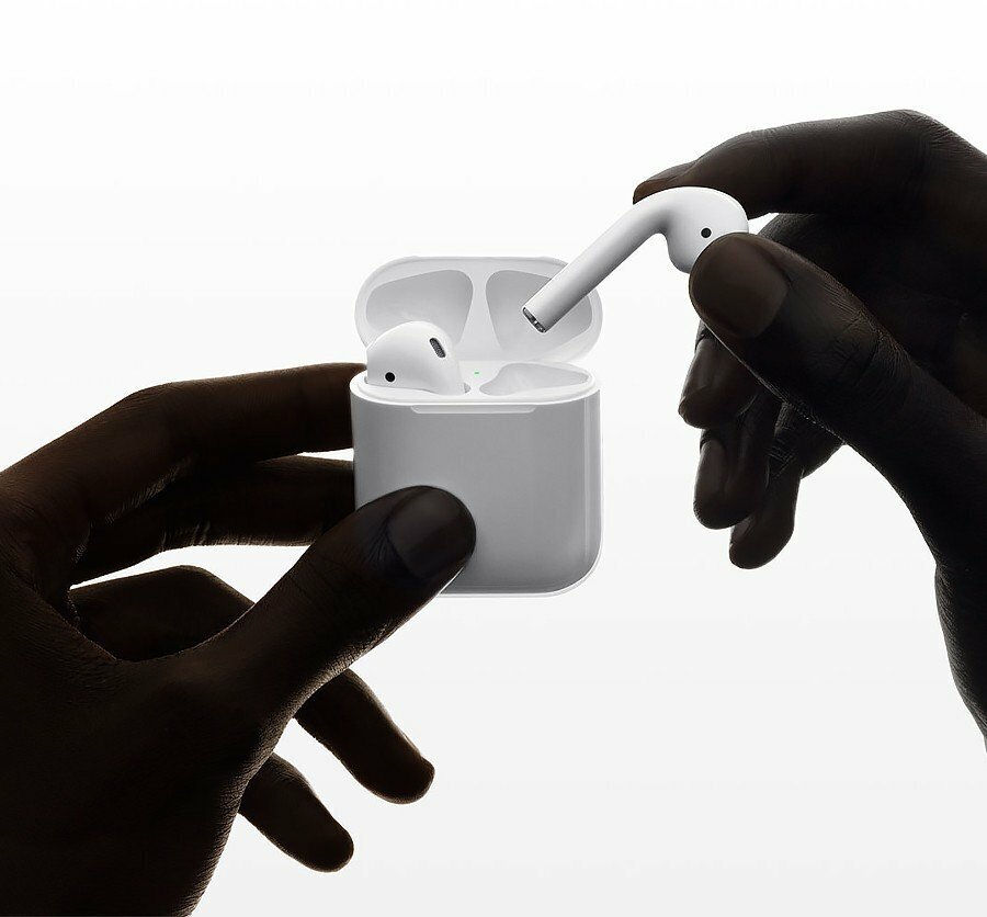 Беспроводные наушники Apple AirPods 2 с зарядным футляром MV7N2, Lightning, белый