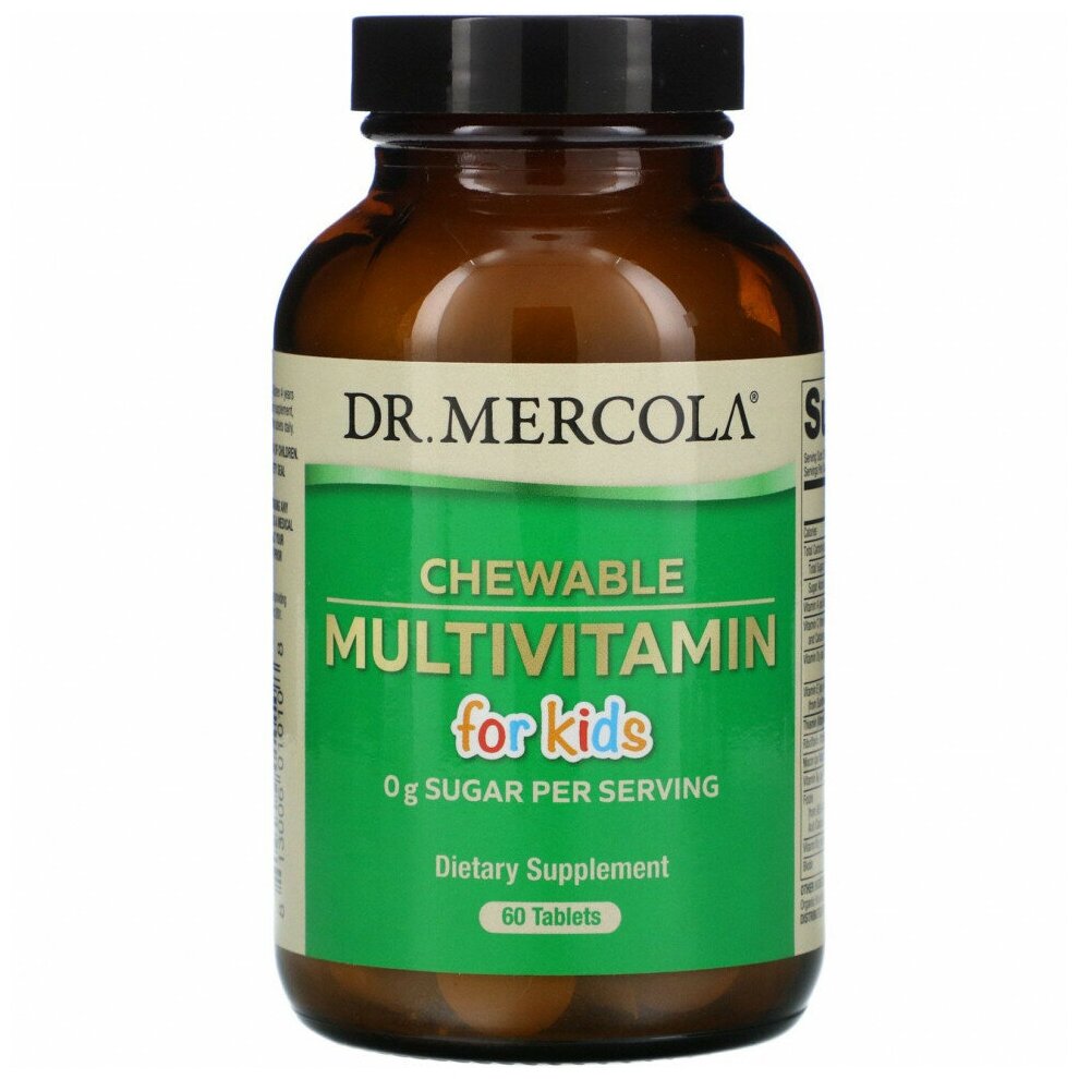 Dr. Mercola Chewable Multivitamin for Kids (Жевательные мультивитамины для детей) 60 таблеток