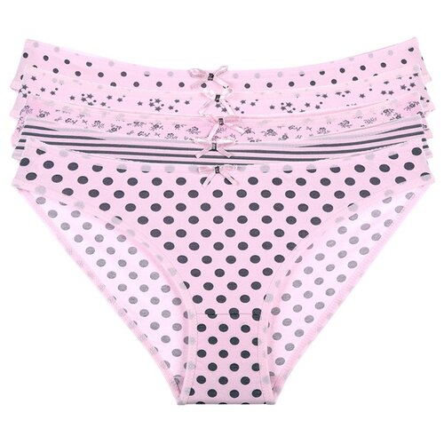 фото Donella набор трусов слипы средней посадки с принтом, 5 шт., размер xxl, микс