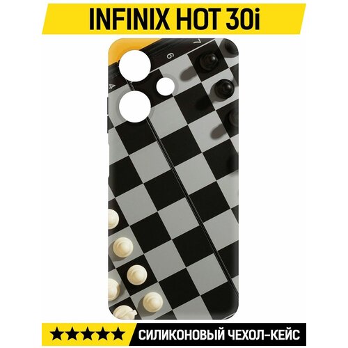 Чехол-накладка Krutoff Soft Case Шахматы для INFINIX Hot 30i черный чехол накладка krutoff soft case элегантность для infinix hot 30i черный