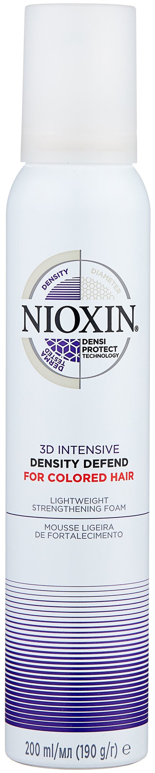 Nioxin 3D Intensive Мусс для защиты плотности окрашенных волос, 200 мл, бутылка