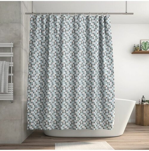 Штора для ванной Sensea Mosaic 180x200 см полиэстер цвет мультиколор