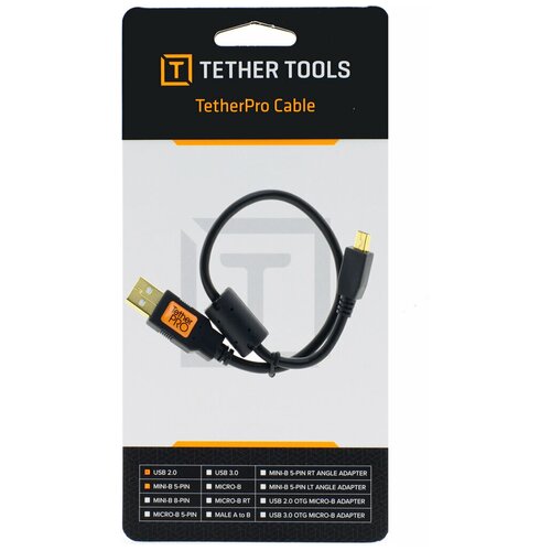 Кабель Tether Tools TetherPro USB 2.0 to Mini-B 5-Pin 30cm Black