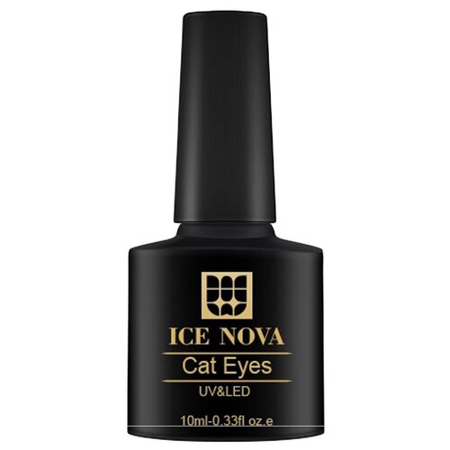 ICE NOVA, 02 SUPER Кошачий глаз 9D Светоотражающий розово-золотой гель-лак 10мл