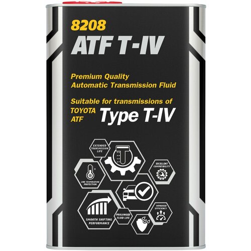 Масло синтетическое трансмиссионное ATF T-IV for Toyota Lexus 8208 (1л.) metal MANNOL