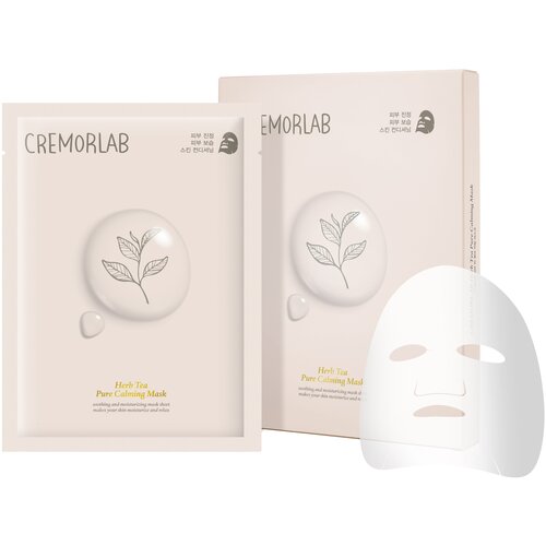 фото Cremorlab herb tea blemish minus calming mask маска успокаивающая с экстрактами ромашки и чая, 25 г, 5 шт.