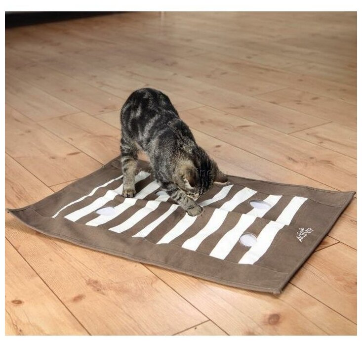 Trixie Игрушка для кошек Подстилка Cat Activity, коричневый/кремовый, 70х50 см - фото №2