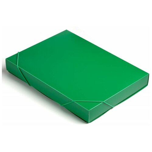 Набор из 25 штук Папка-короб на резинке Бюрократ -BA40/07GRN пластик 0.7мм корешок 40мм A4 зеленый короб бюрократ папка короб на резинке пластик 0 5мм корешок 25мм a4 черный