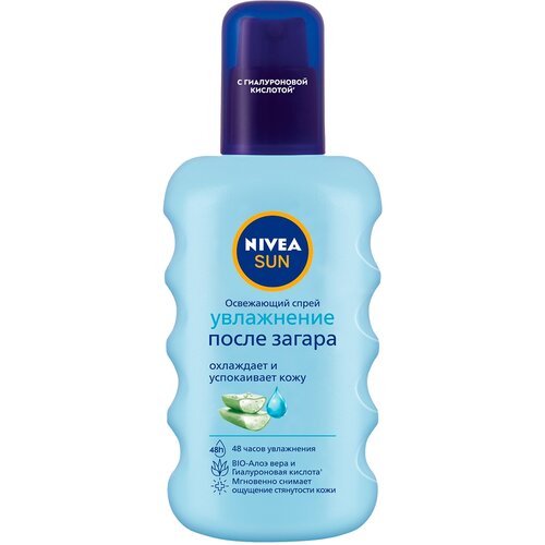 Освежающий спрей для тела NIVEA SUN Увлажнение после загара, с алоэ вера, 200 мл.