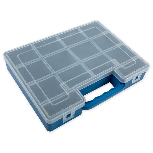 Коробка для швейных принадлежностей Gamma, 27,3x22x5 см, цвет: синий, арт. OM-007