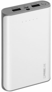 Универсальный внешний аккумулятор Prime Line 16000 mAh 2.5A, Li-Ion, белый