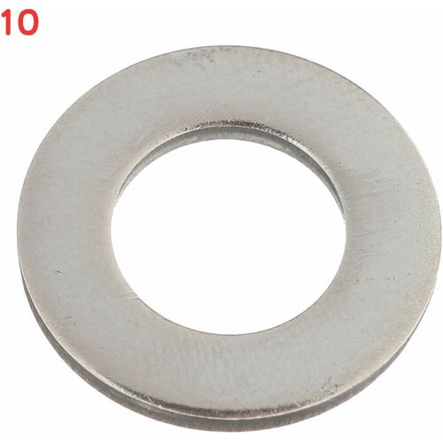 Шайба нержавеющая сталь 10x20 мм DIN 125 (5 шт.) (10 шт.)