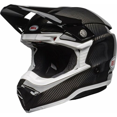 Мотошлем Moto-10 Spherical Pro Gloss Black/White Крестовый шлем