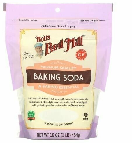 Bob's Red Mill, Baking soda, пищевая сода для выпечки, без глютена, 454 г