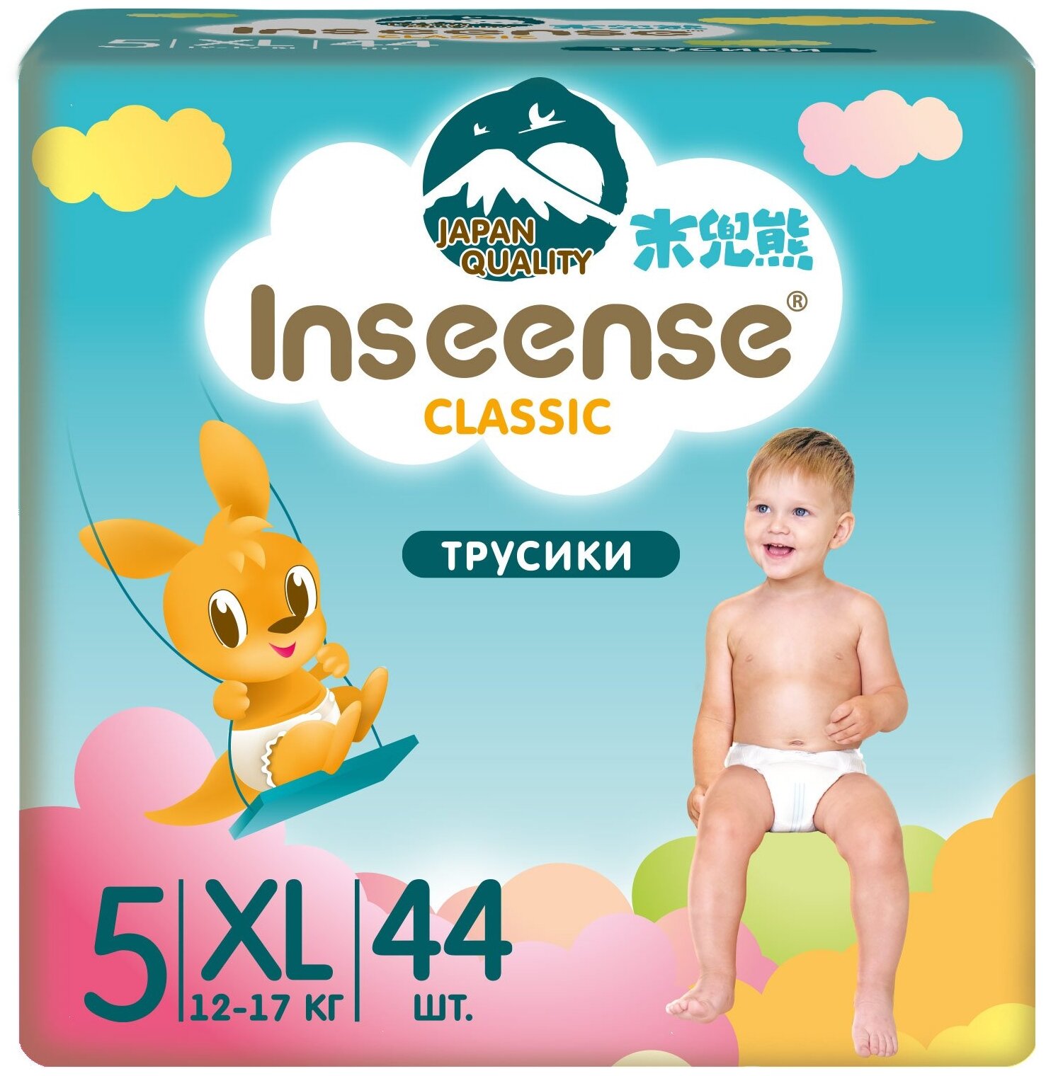 Подгузники-трусики INSEENSE Classic XL 12-17 кг 44 шт