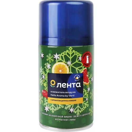 Баллон сменный для освежителя воздуха лента Hello Aroma by Verti с ароматом цитруса и вишни, 250г - 4 шт.