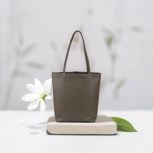 Sonnenblume Шоппер / сумка / женская / дорожная / хозяйственная / модная / 2022 / через плечо коричневый шоколад кофейныйTS