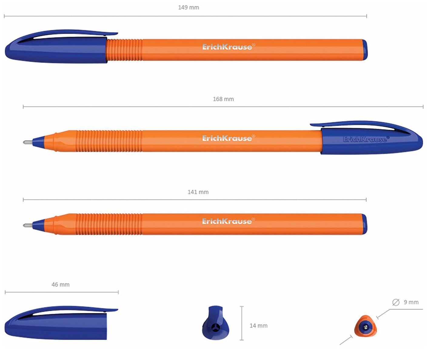 ErichKrause Набор шариковых ручек U-108 Orange Stick Ultra Glide Technology, 1.0 мм, 47582, 50 шт.