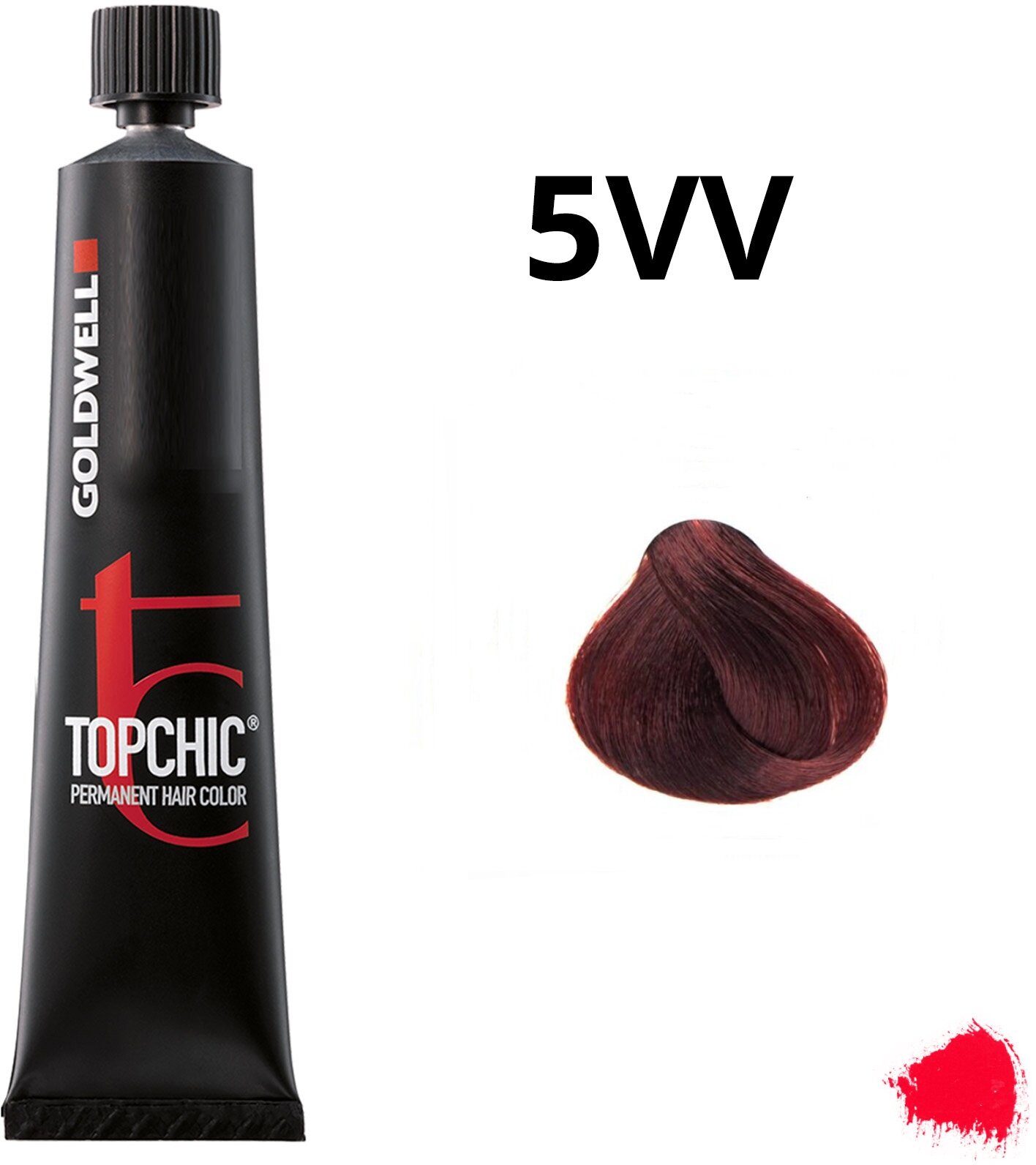 Goldwell Topchic стойкая крем-краска для волос, 5VV оригинальный фиолетовый, 60 мл