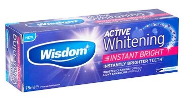 Зубная паста Wisdom Active Whitening Instant Bright Toothpaste 75 ml.